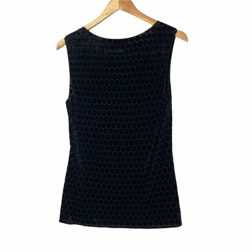 ARMANI COLLEZIONI | Velvet Pattern Tank Top - Picture 4 of 5